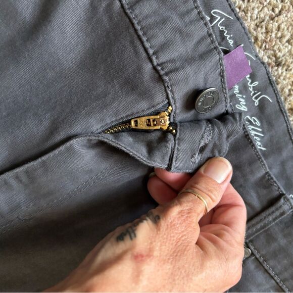 Gloria Vanderbilt Pants Sadie Slim Leg Low Rise Gray New Womens Size 18 - Picture 5 of 11